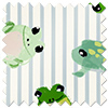 Wee Blue Bell Little Frogs, Pond - Roman Blind